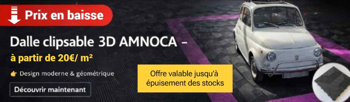 Promotion Dalles Polypropylène Motif 3D AMNOCA - Exclusivité ANC DALLE