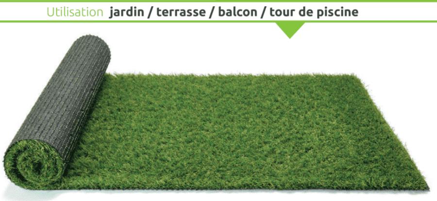 Gazon synthetique mèches longues 30 mm