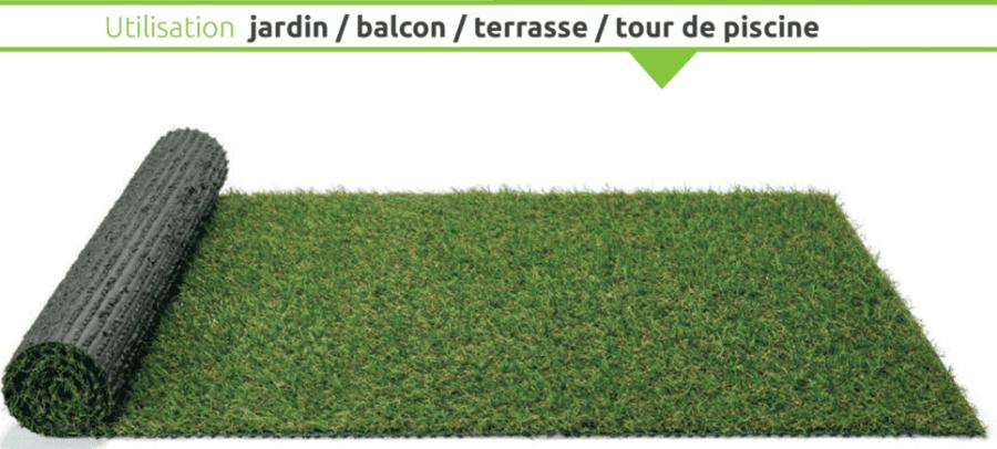 Gazon synthetique mèches longues 18 mm