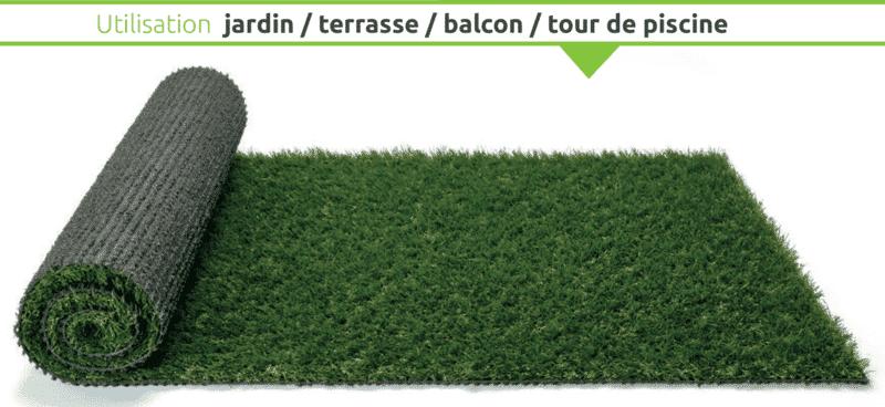 Gazon synthetique mèches longues 25 mm