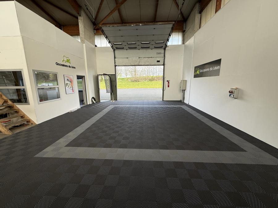 Dalle LOOK damier - Gris foncé