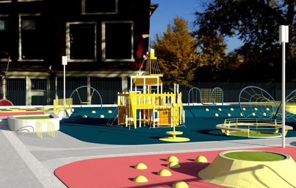 NOIR AIRE DE JEUX - Dalle amortissante  50cm x 50cm - 25mm