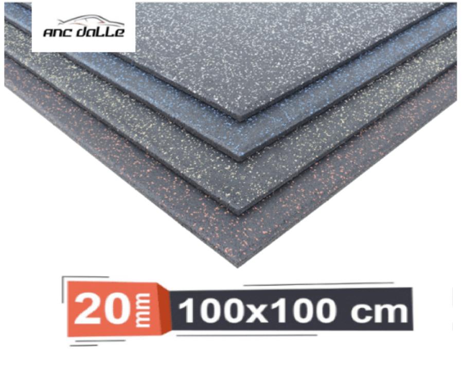 Dalle amortissante EPDM mouchetée BLANC