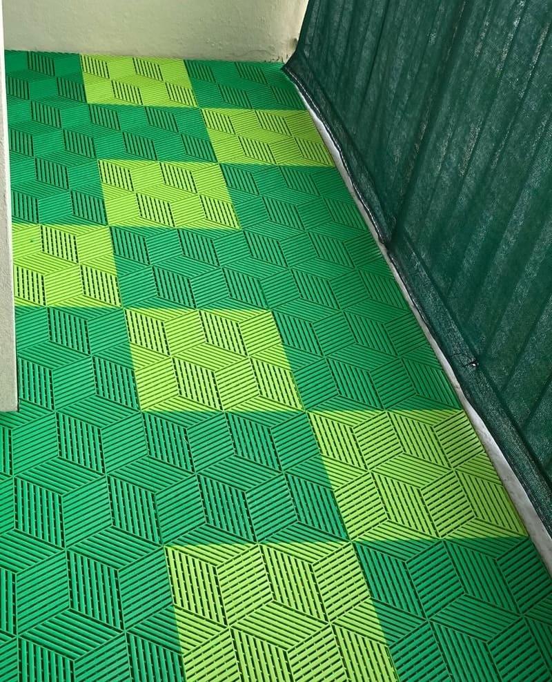 Dalle Cubique 3D - Vert Foncé