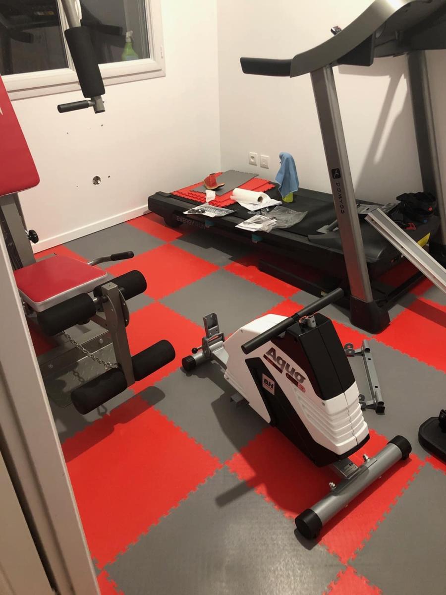 Dalle PVC 498x498 cm Rouge 6,5mm