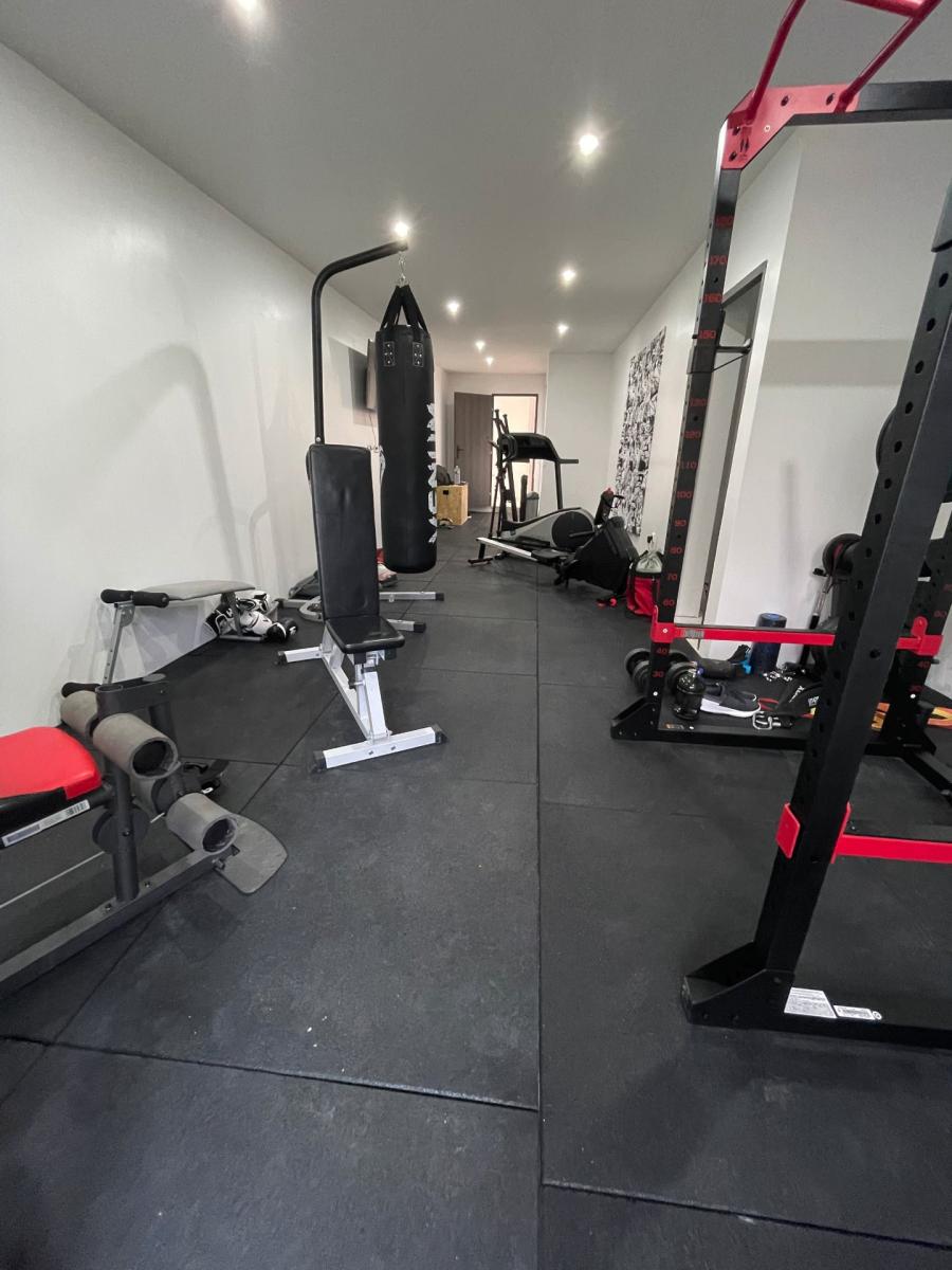 40 mm Dalle amortissante caoutchouc 1 mètre x 1 mètre de Sport - Musculation - Crossfit - Noir - Photo 2