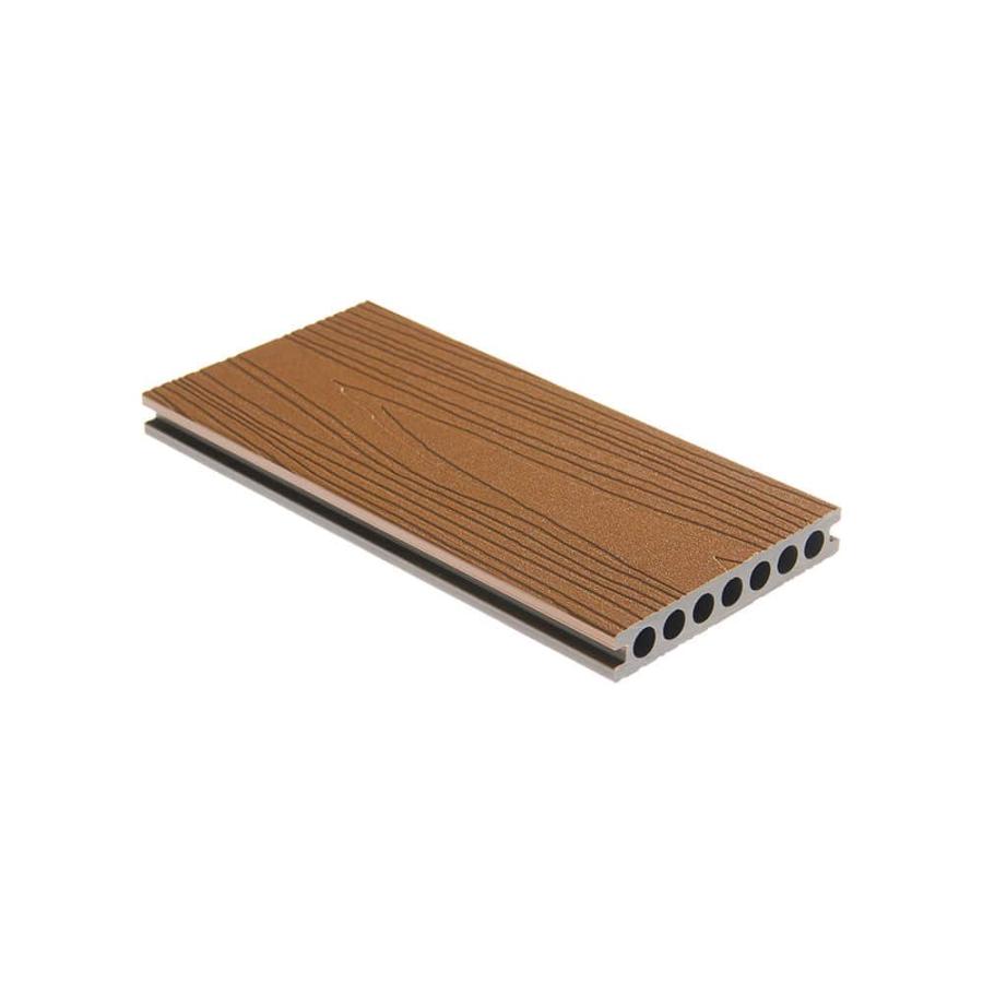 Lame de terrasse composite - couleur Bois (réversible Gris)