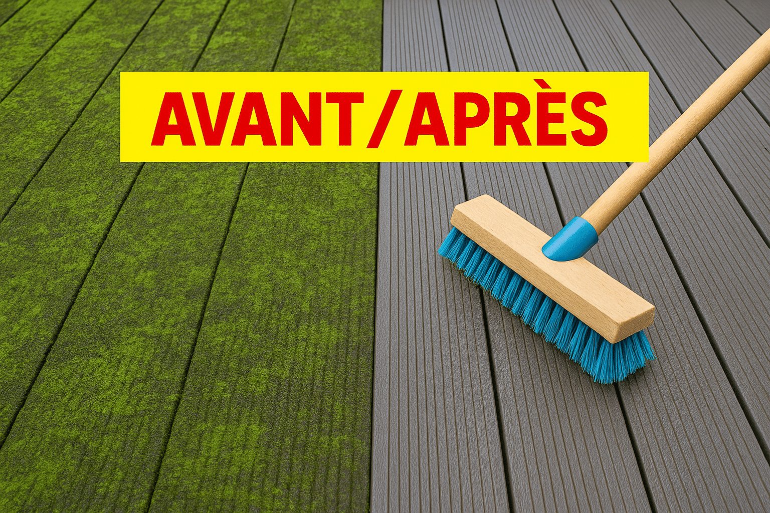 Comment enlever le vert sur une terrasse en composite : guide anti-mousse et entretien préventif